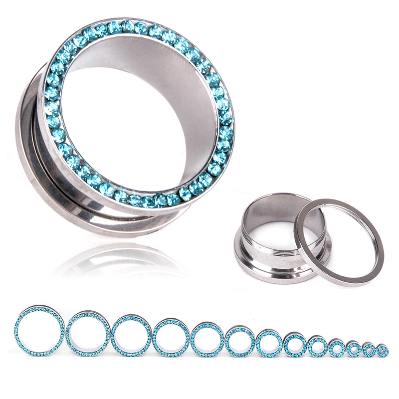 Эспандер для ушей украшения пирсинга 1 шт. нержавеющая сталь одинарная вспышка