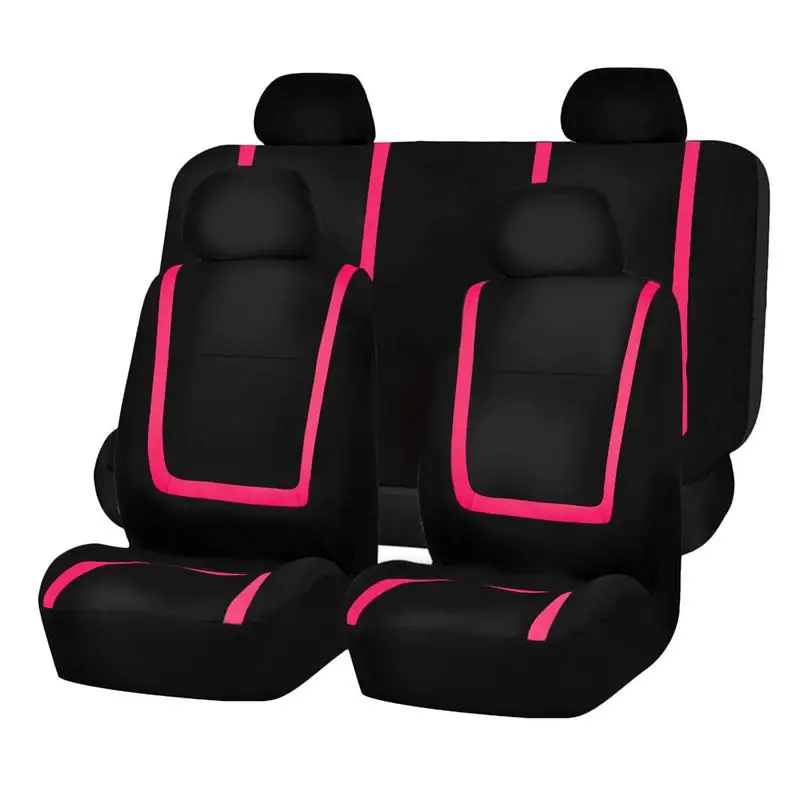 Hot Pink 9 шт./компл. авто чехлы для сидений седан грузовик Ван Four Seasons универсальные чехлы сидений автомобиля 10 Цвета аксессуары для интерьера - Название цвета: Hot Pink