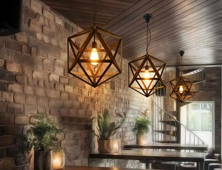 Nordic simplicity Metal Suspension light Loft Industrial Pendant Light Retro iron pendant lamp for Dining Room Bar with chain | Лампы и