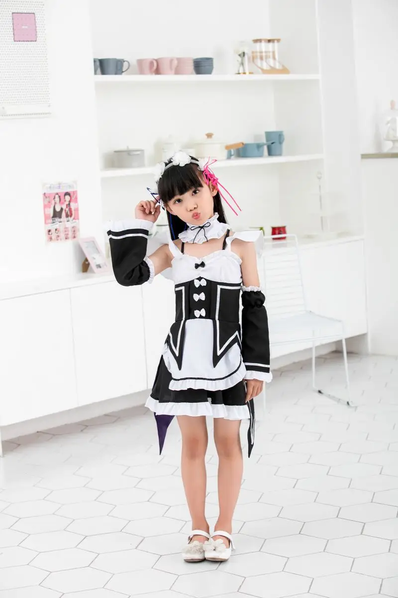 Re: zero Ram Rem косплей платье костюмы парики горничной костюм на Хэллоуин Re жизнь в другом мире от Zero