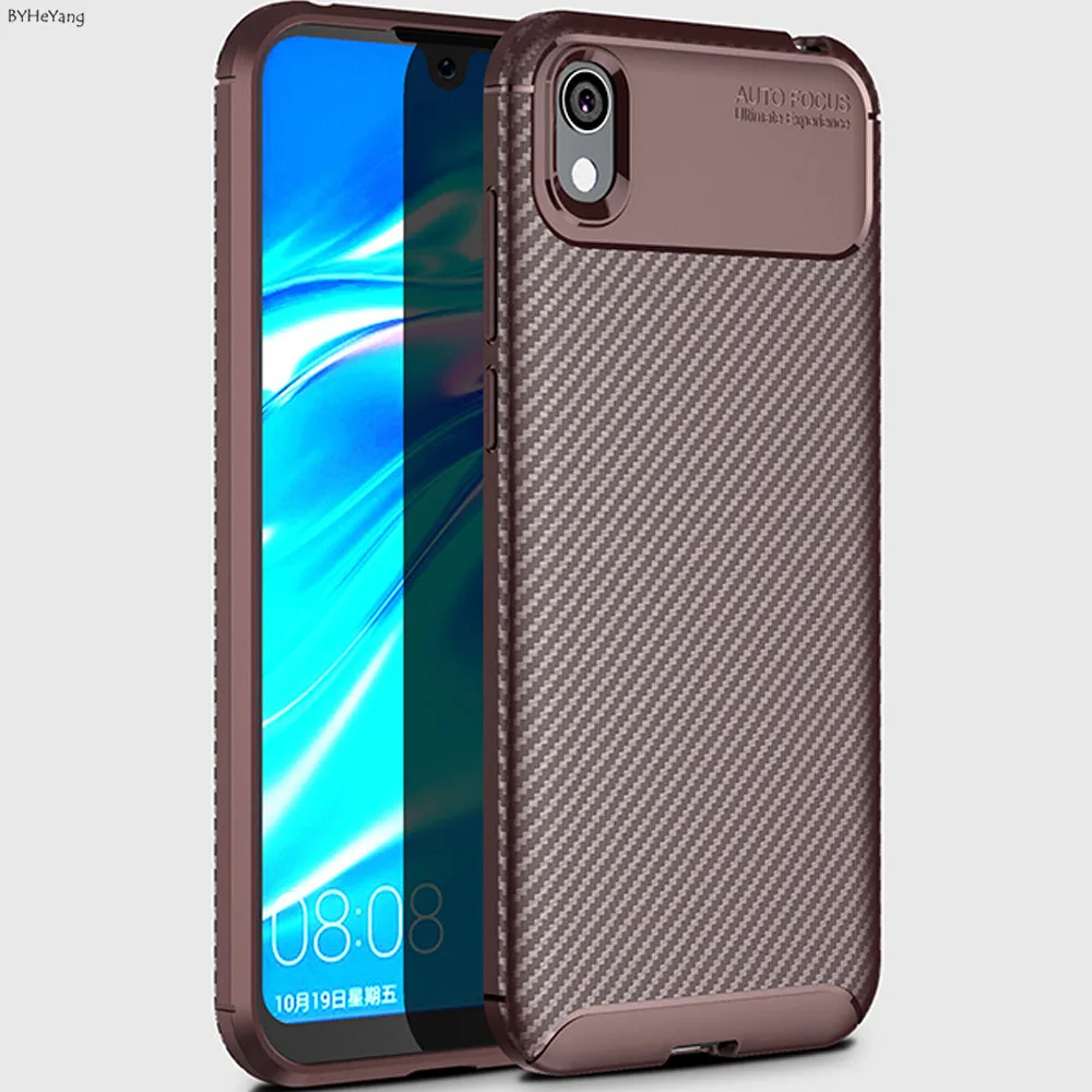 Чехол для Huawei Honor 8 S чехол Мягкая силиконовая задняя крышка углеродное волокно