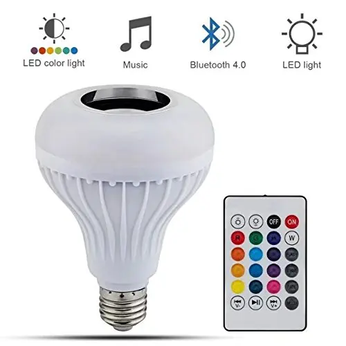 Светодиодный RGB Цвет лампочка E27 Bluetooth Управление умный музыкальный аудио изменения Цвет светодиодный лампы