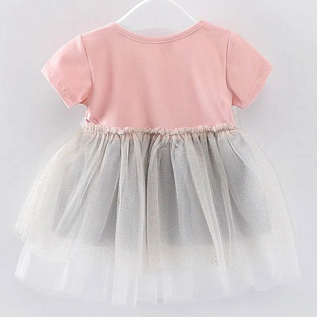 Комплект детской одежды для маленьких девочек однотонное детское платье с