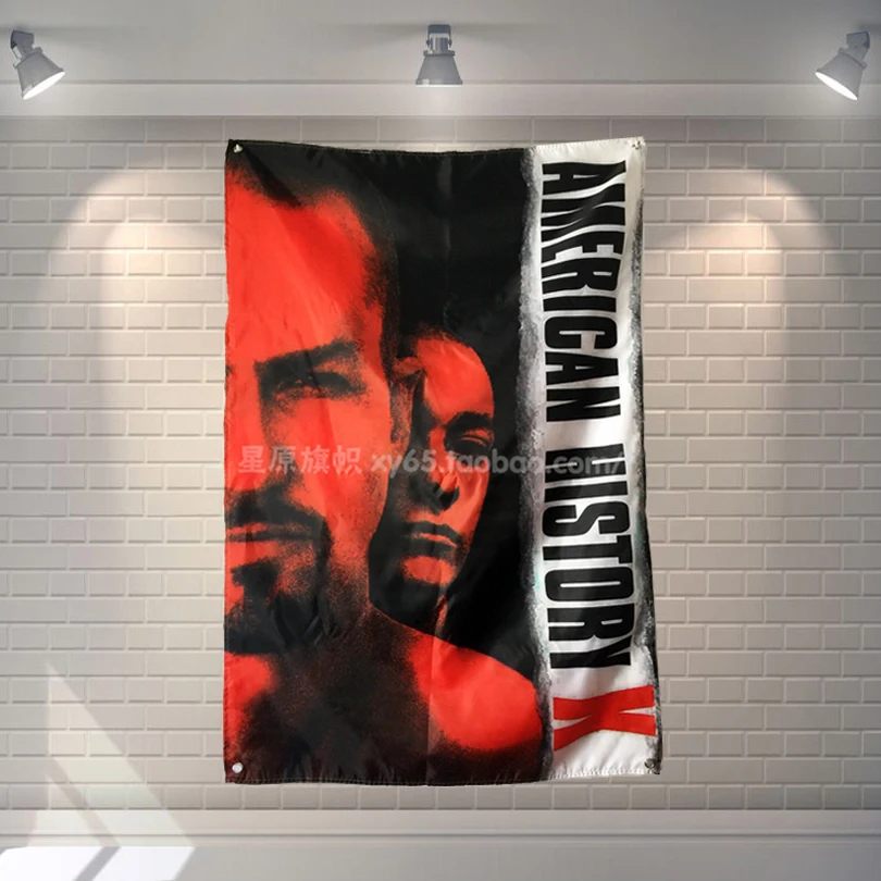 &quotAmerican History X&quot classic movie Sign Cloth Flag Four-Hole Hanging paintings Cafe Hotel Music Studio Decoration | Дом и сад