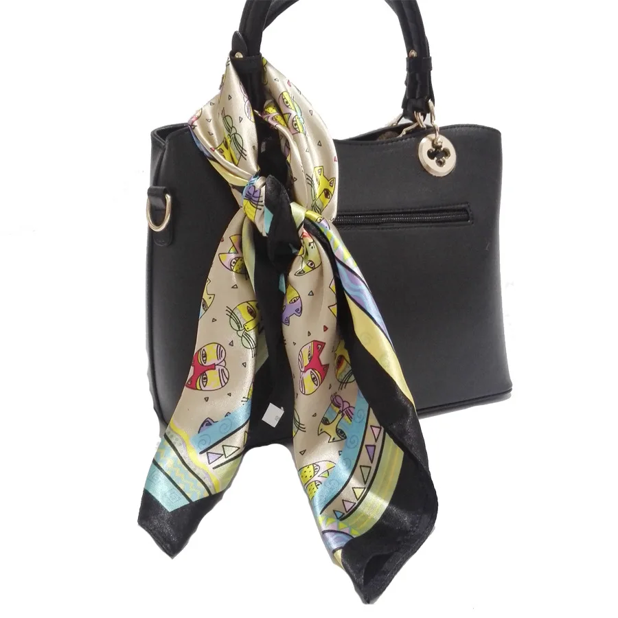 Фериф 58 см x Большой размер Шелковый квадратный шарф женский модный бренд высокое