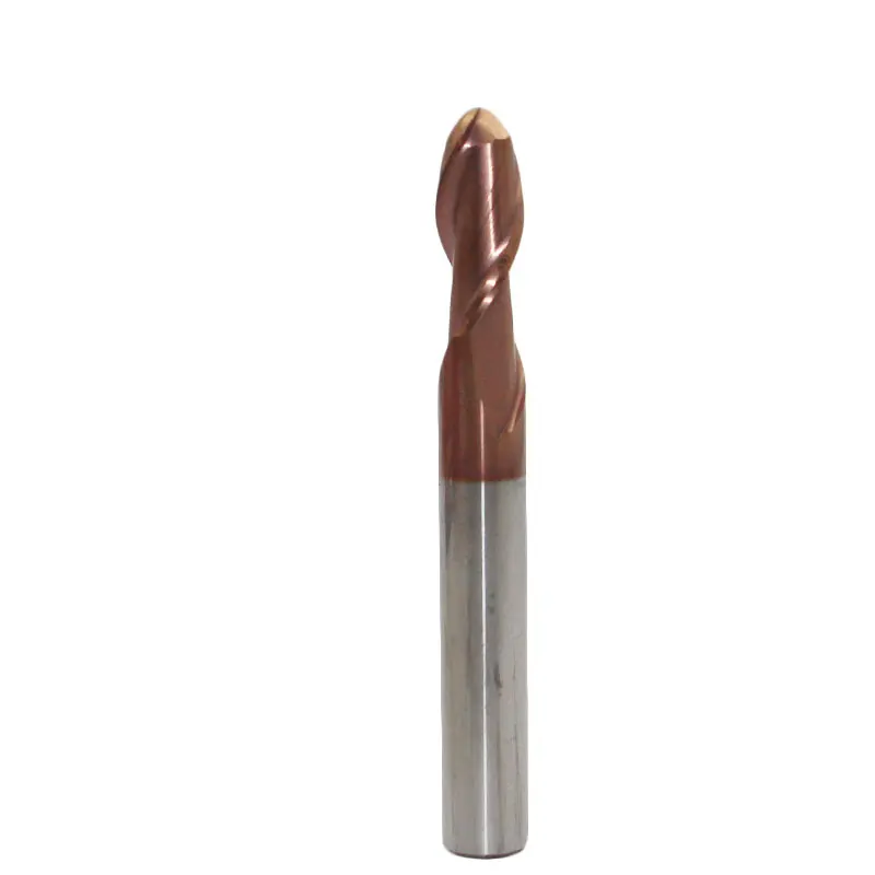 Карбид концевая мельница мяч 10mm1pcs HRC60 2F R5 * 75L 100L шарик Нос Фрезерный