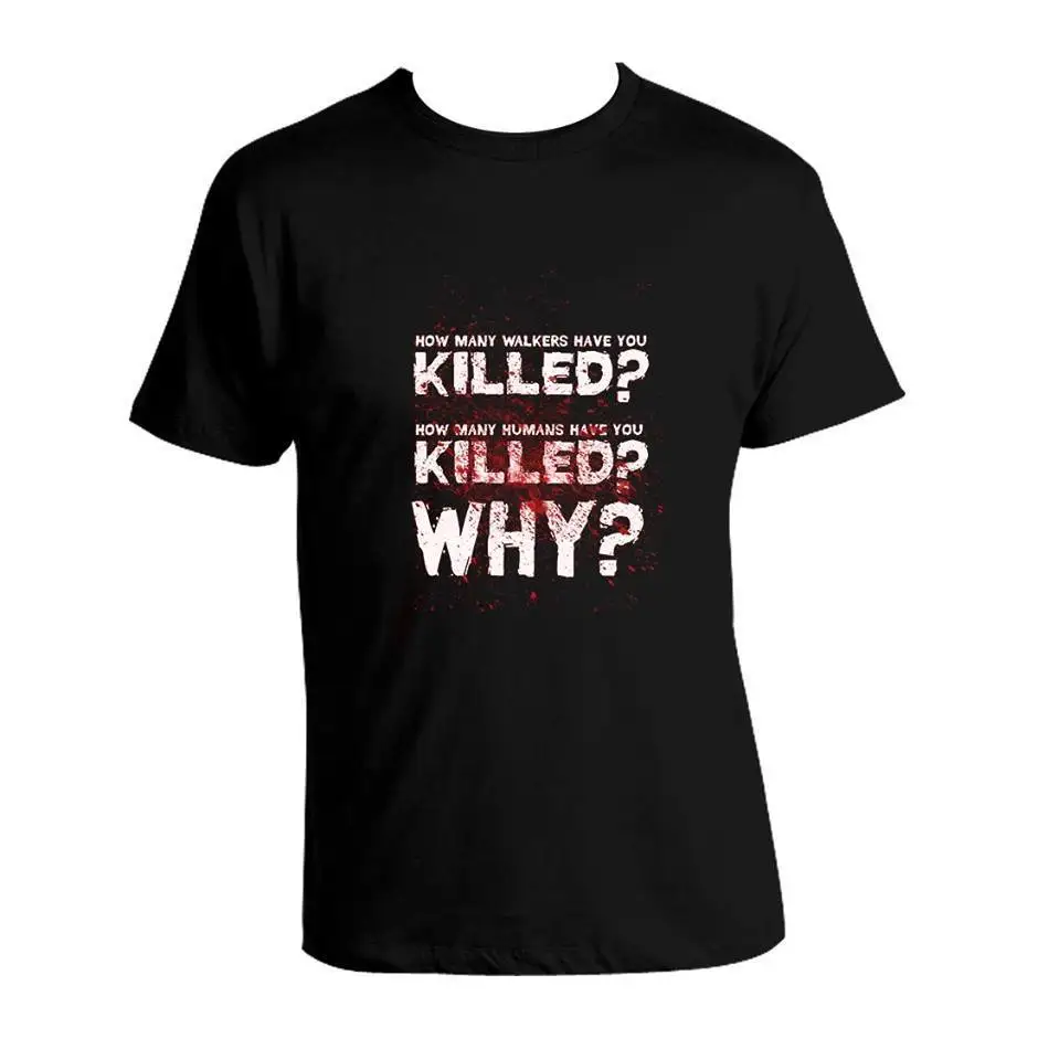 The Walking Dead Genius футболка сколько ходоки есть вы убили? Унисекс Cool Повседневное