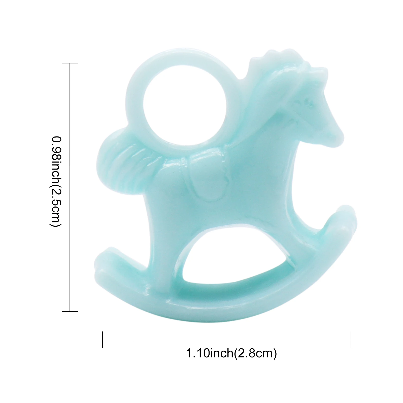 

24pcs/lot Transparent Resin Rocking Horse Charm Birthday party Kids party Return Gifs DIY Accessories Party Decorations supplies