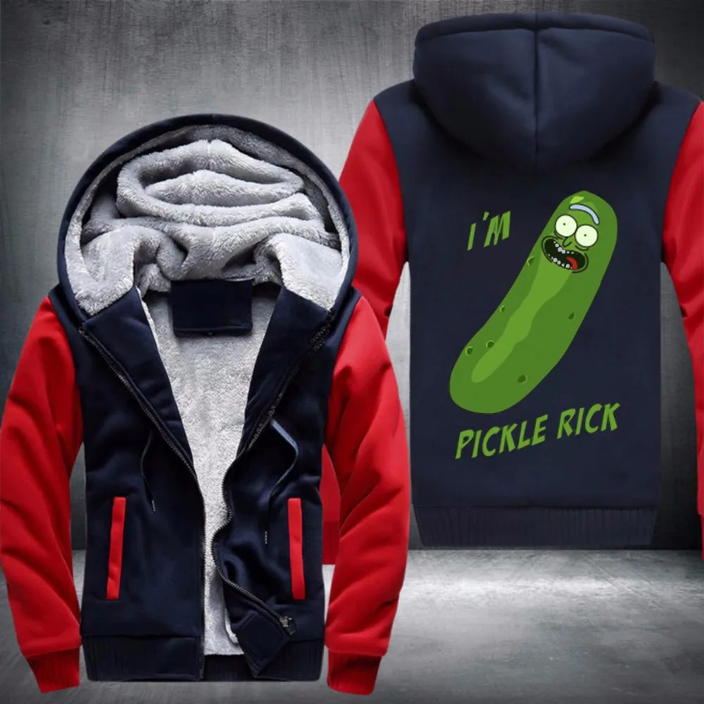 Я Пикл Рик! Rick and Morty мужские зимние теплые модные толстовки