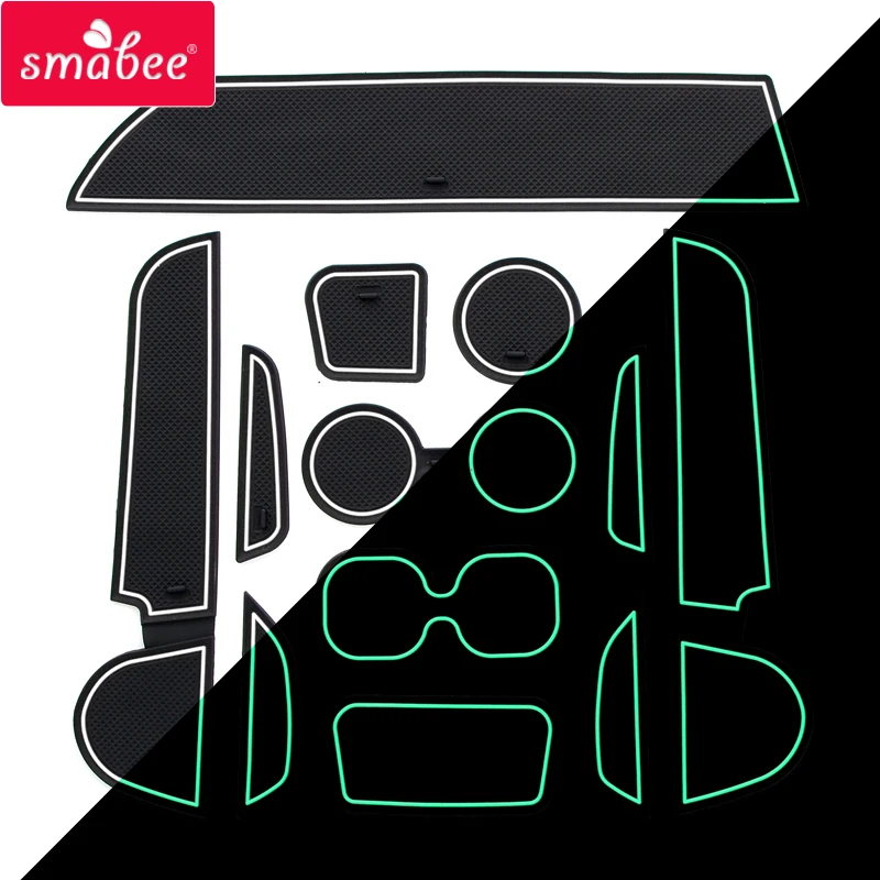 

smabee Gate slot pad For mitsubishi Mirage 2012-2018 Accessories,3D Rubber Car Mat red/blue/white 10PCS