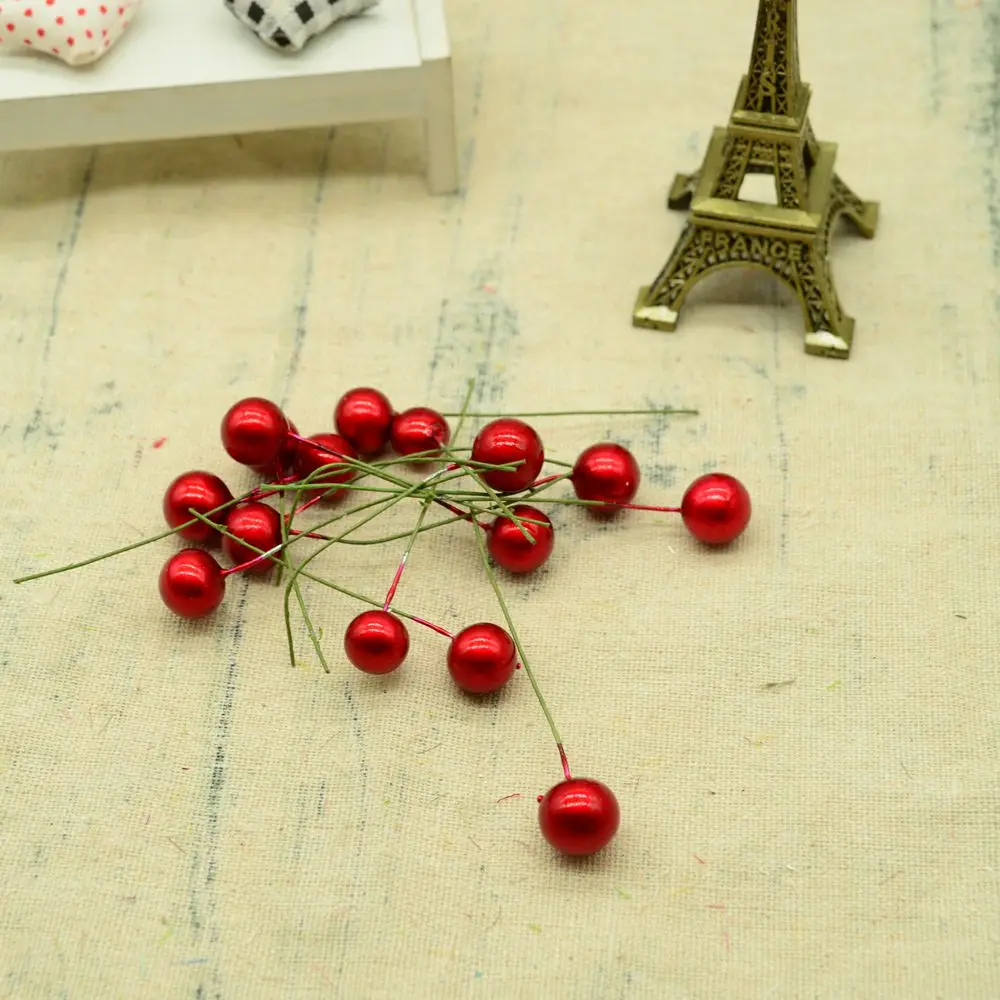 100 шт. искусственные растения для домашнего декора мини пена вишня Фрукты diy