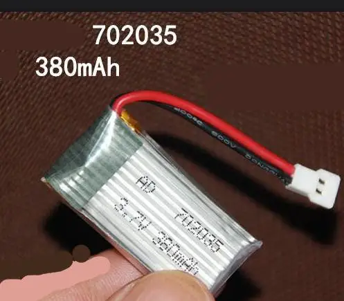Бесплатная доставка 2 шт./лот 702035 3 7 в 380 мАч 15C аккумулятор для дрона летательный