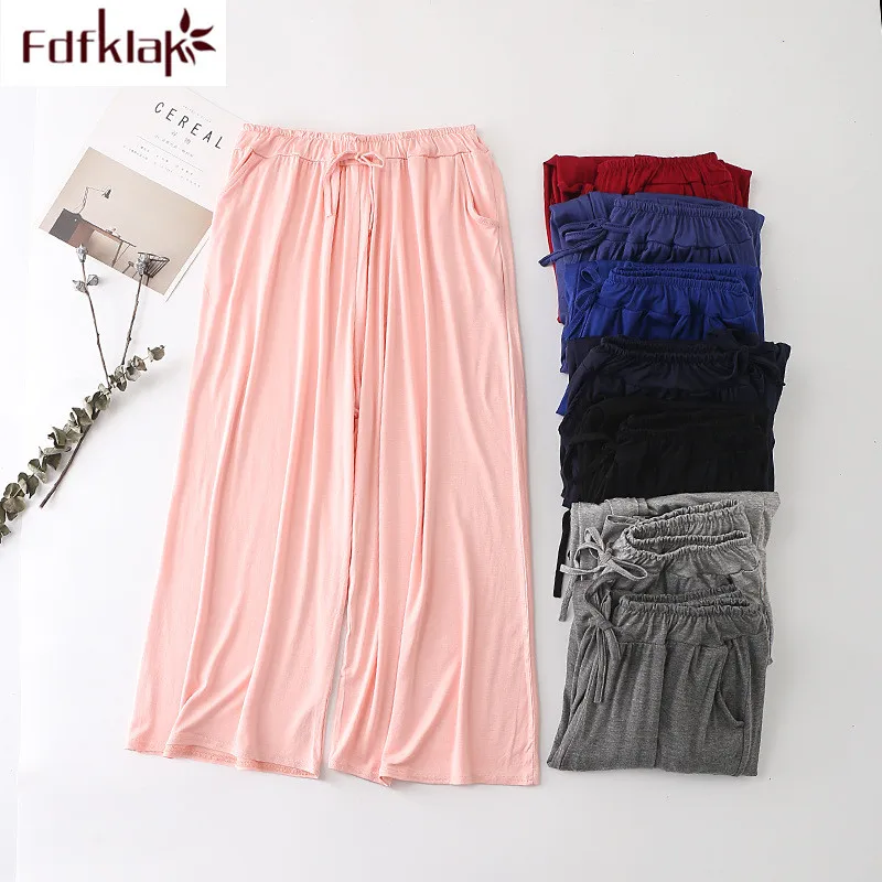 

Spring autumn pajama pants women sleepwear home pant modal cotton pijama pant lounge wear loose women's sleep pyjama pants