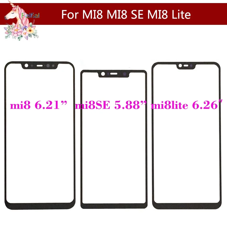 10 шт./лот для Xiaomi MI 8 MI8 SE Lite Youth Pro MI8 Mi8i сенсорная панель передняя внешняя стеклянная линза сенсорный экран