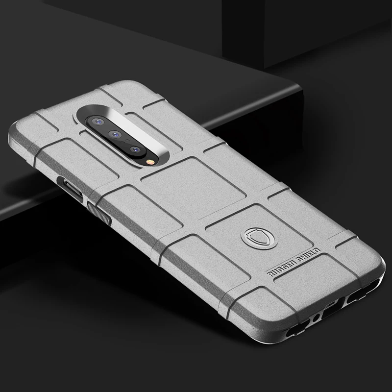 Gray Прочный силиконовый чехол для Oneplus 7 Pro чехол противоударный чехол для Oneplus 6 7 7T Pro защитный чехол для задней панели - Цвет: Gray