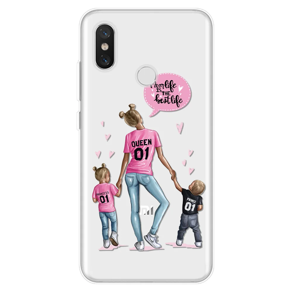 0c010101 Чехол для мамы и дочки с черными и коричневыми волосами для Xiaomi Redmi Note 7 7S 6 5 Plus 4X3 3S Pro 4A 6A 4 4X 5A TPU для Redmi K20 Pro Чехол - Цвет: 0c010101
