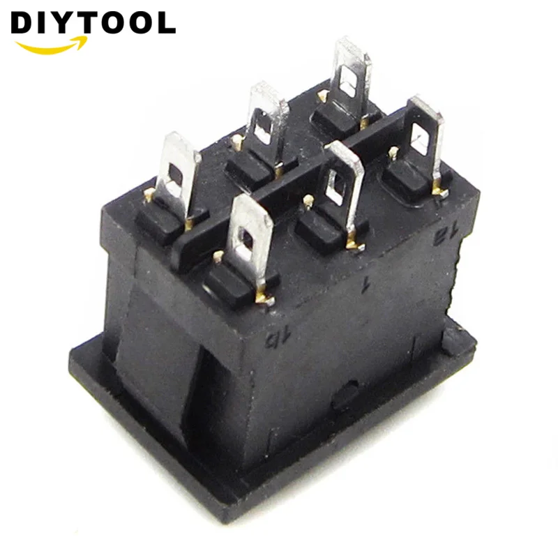 5 шт. DIY DPDT перекидной переключатель Мощность с формой лодки 3 позиции 6Pin кнопка