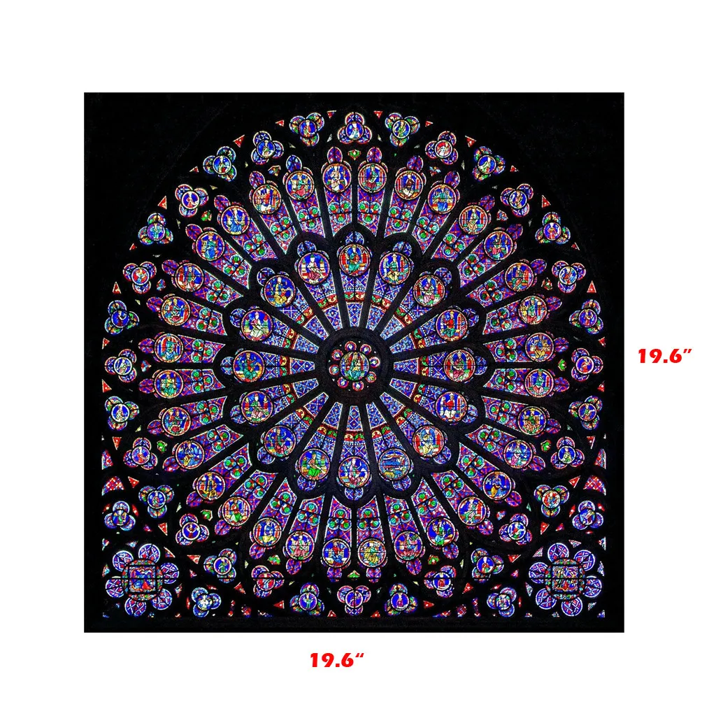 Notre Dame Cathedral Париж Роза окно фото печать стикер 19 6 дюймов 19Apr Реплика Печать | Дом и