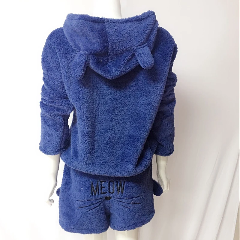 

5XL Plus size 2 piece set outfits 2018 Autumn winter warm hoodies pullover shorts jumpsuit Women cute rompers