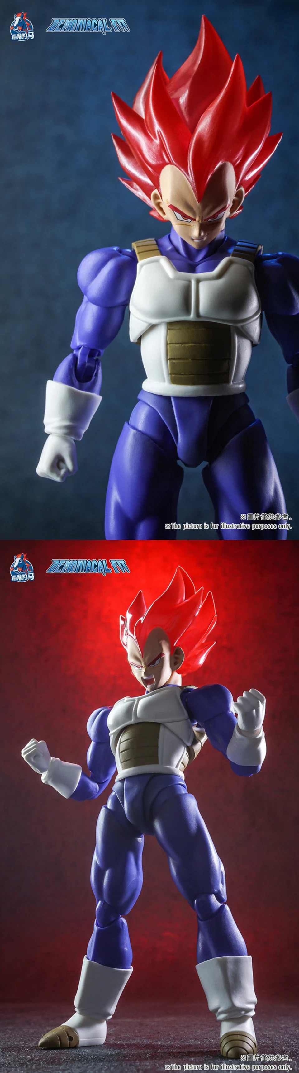 Tronzo Dragon Ball Супер DBZ СВЧ SSJ синий Гоку Вегета аксессуары Бог Супер Saiyan без рисунка Demoniacal Fit