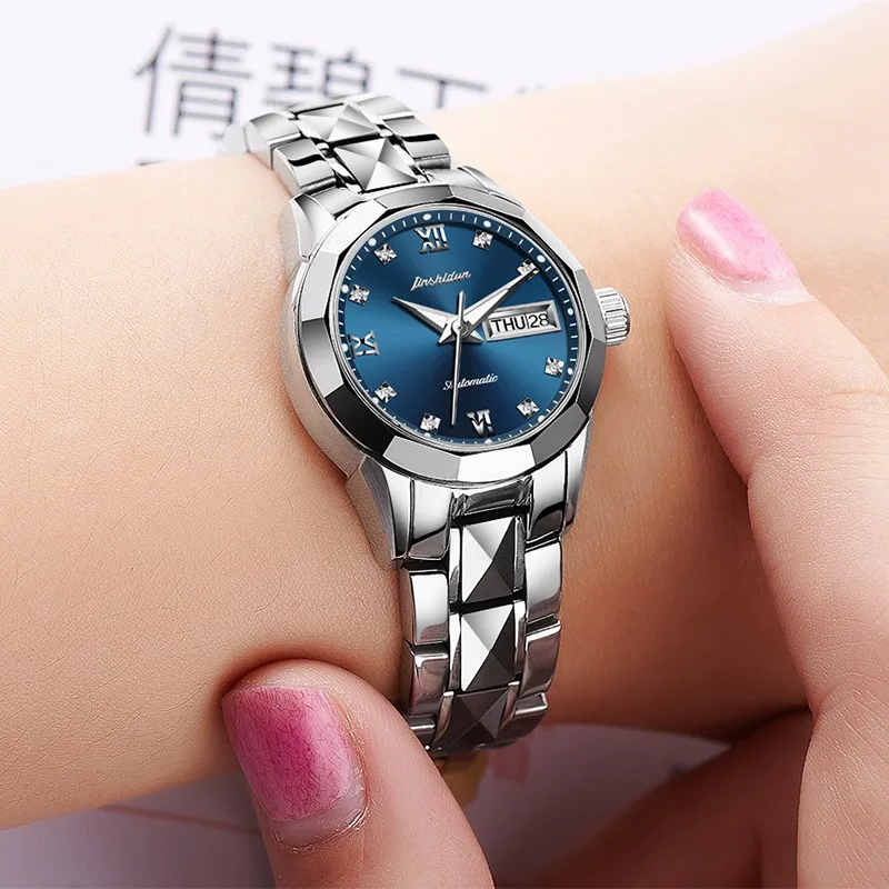 Women Watch 1 Женские часы JSDUN, высокое качество, модные механические Женские наручные часы из нержавеющей стали, роскошные женские часы из розового золота для мужчин - Цвет: Women Watch 1