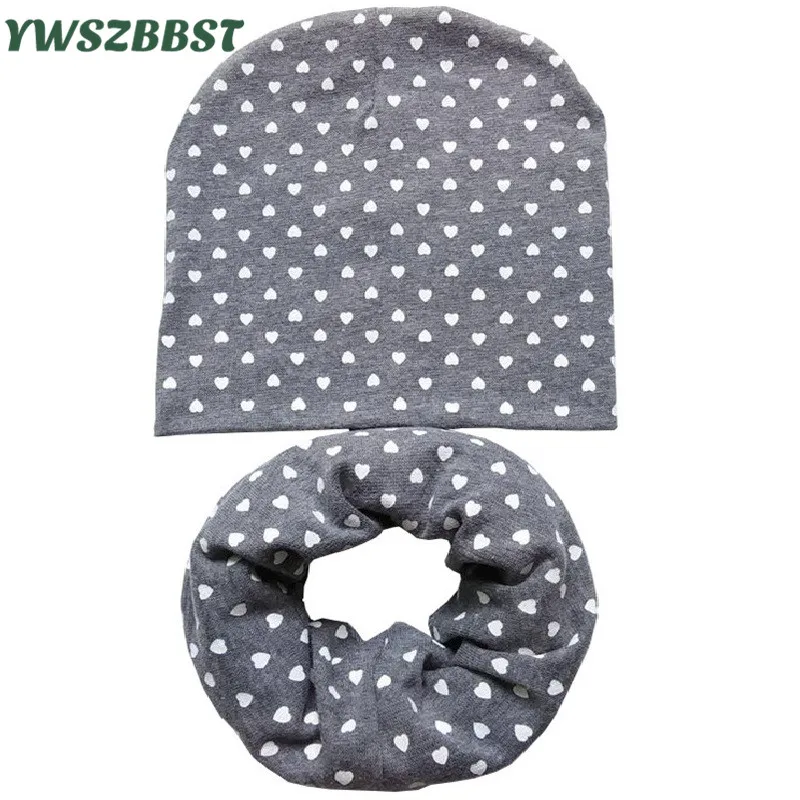 Fashion Baby Boys Girls Hats Beautiful Love Heart Dot Star Infant Scarf Set 2 Pcs In Hat Cap for 0 to 12 Age | Детская одежда и