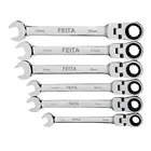 Набор ключей FEITA, комплект гаечных ключей с храповым механизмом, 8-13 мм, гибкий