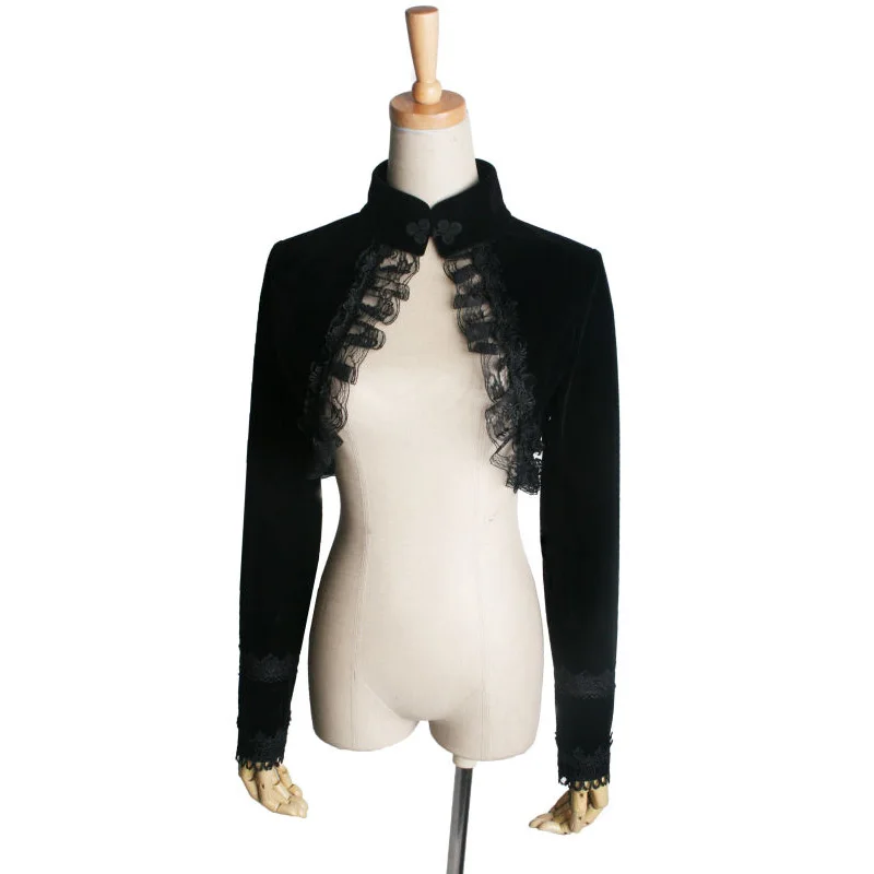 Куртка женская короткая черная в стиле панк рейва Y413|short jacket|black short jacketfashion jacket |