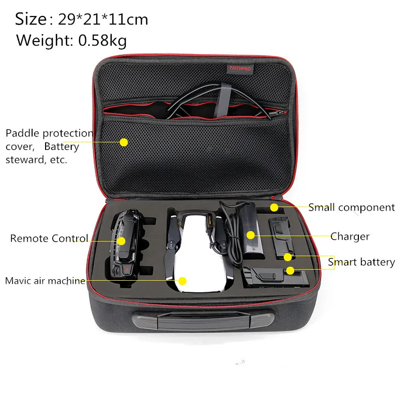 Чехол для кабеля сумка чехол для DJI Mavic дроны и аксессуары(3 батареи) портативная Мерцающая сумка-чехол для DJI Drone сумки для хранения