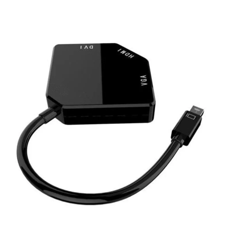 Бесплатная доставка переходник Mini DP Displayport Thunderbolt HDMI DVI VGA для Apple MacBook черный|thunderbolt
