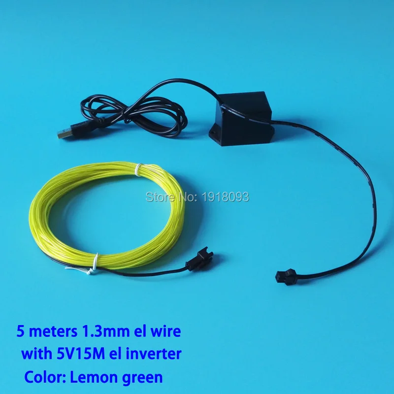 5 метров DC-5V USB гибкая EL проволока изолента Светодиодная лента Водонепроницаемый Неон светящиеся игрушки с одеждой украшения автомобиля