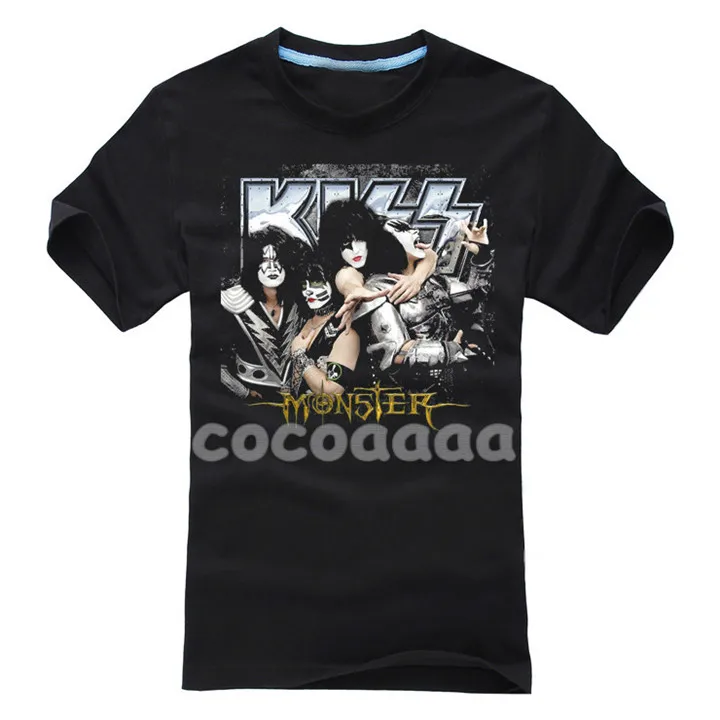 4 дизайна винтажная Классическая брендовая рубашка в стиле рок KISS 3D Череп фитнес