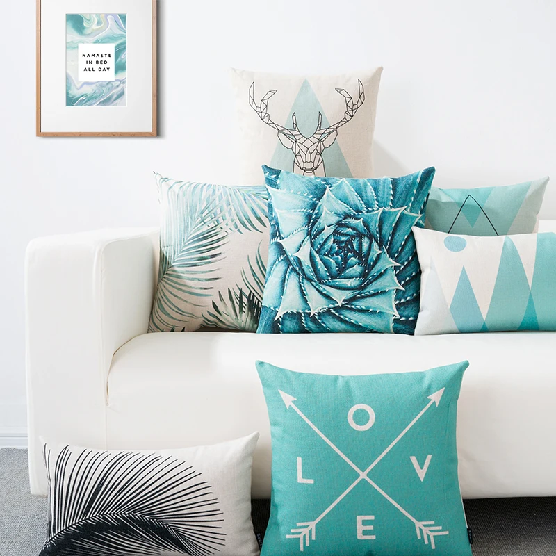 Nordic простой геометрический цифровая печать наволочка Гостиная Диван