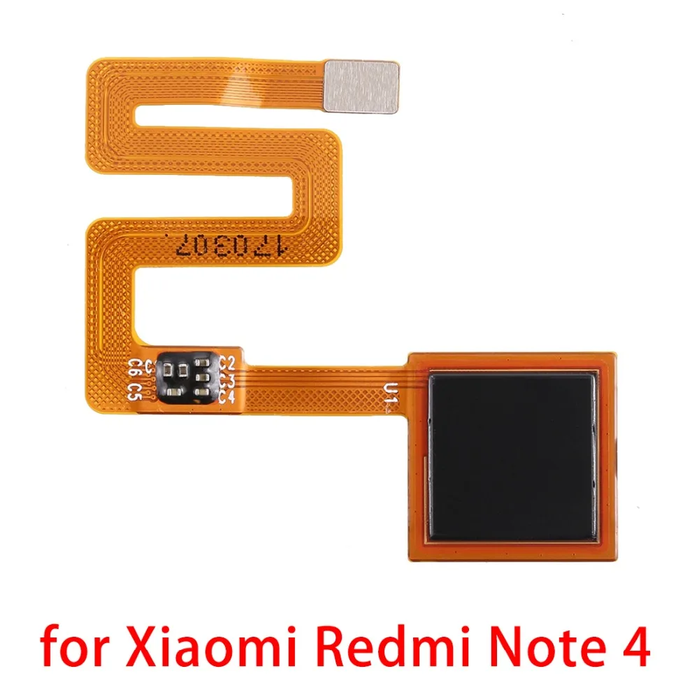 Новинка для Xiaomi Redmi Note 4 датчик отпечатков пальцев гибкий кабель (черный)|Шлейфы