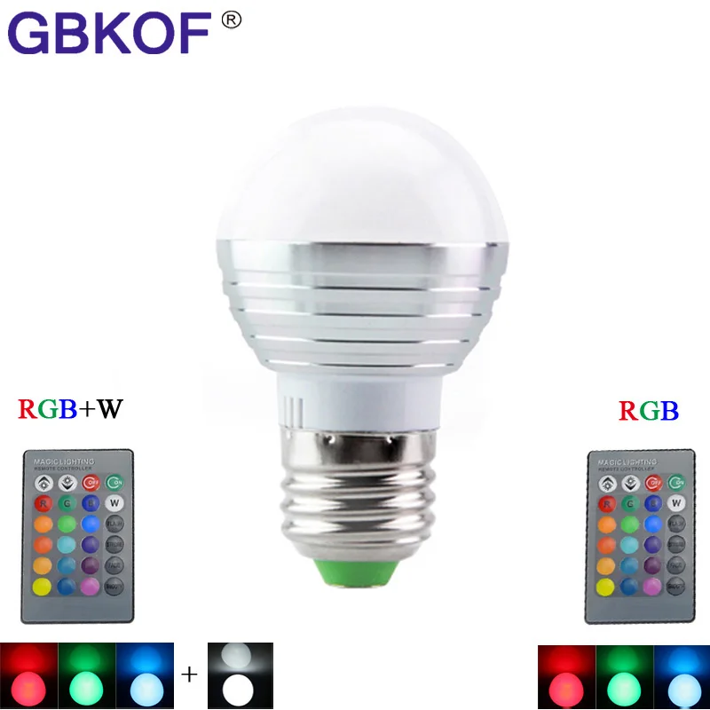 1 шт. AC85V 265V E27 E14 диммер светодиодный RGB лампа свеча 3 Вт RGBW прожектор волшебное