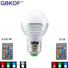 1 шт. AC85V 265V E27 E14 диммер светодиодный RGB лампа свеча 3 Вт RGBW