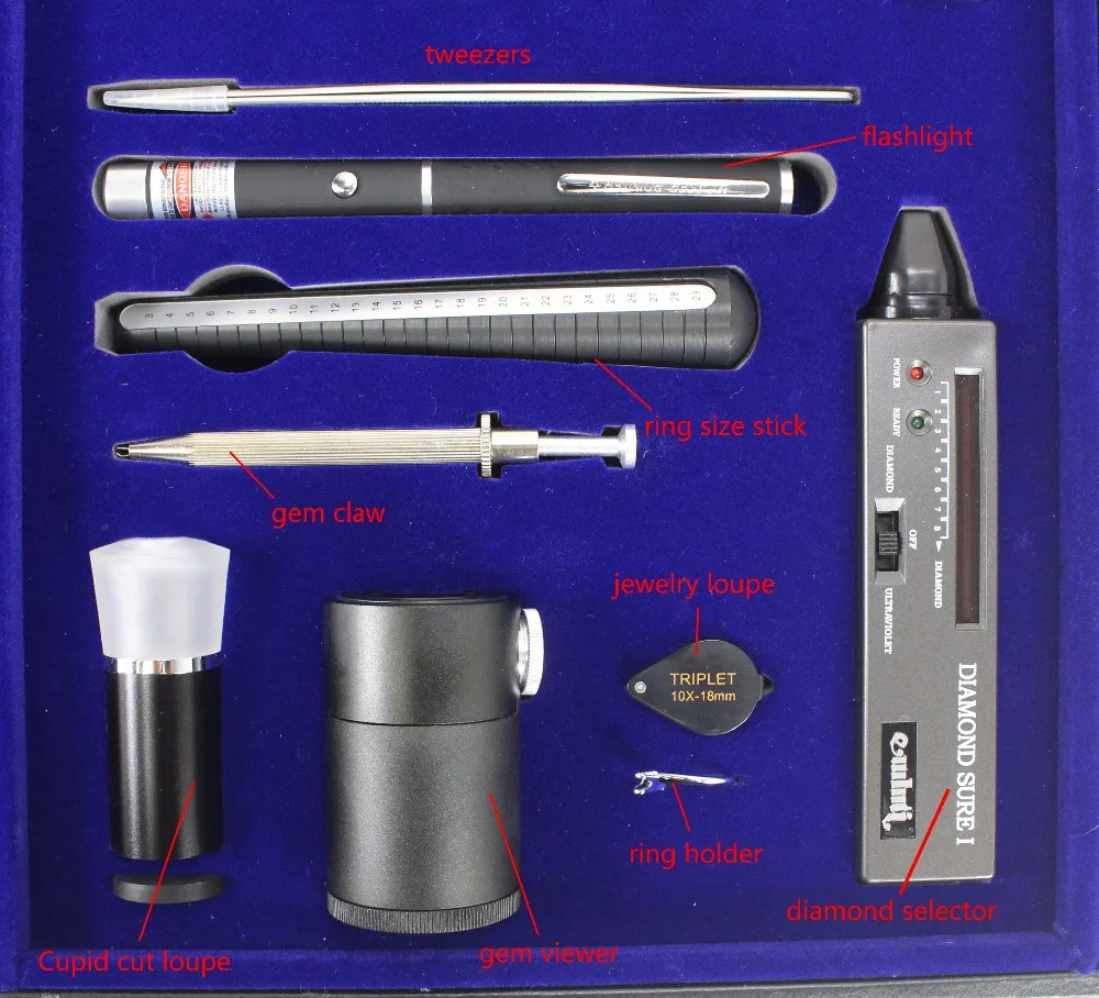 New! Professional Diamond Tester Tool Set in Box with Clarity Size Color Cutting Testing Jewelry Making | Украшения и аксессуары