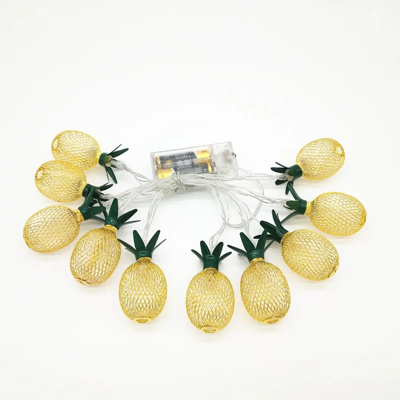 ZPAA LED Yellow Pineapple String Light Battery Powered For Fairy Christmas Bedroom Party Holiday Decor | Освещение