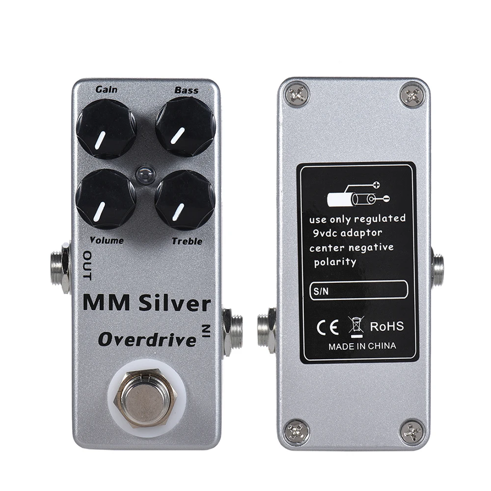 MOSKY MM Silver Electric Guitar Pedal Overdrive Effect Full Metal Shell True Bypass Parts & Accessories | Спорт и развлечения