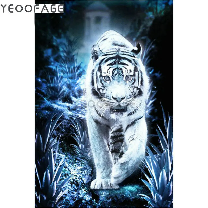 

Diamond embroidery Animal pattern 5D diamond painting cross stitch tiger icon crystal square diamond art unfinished decorative