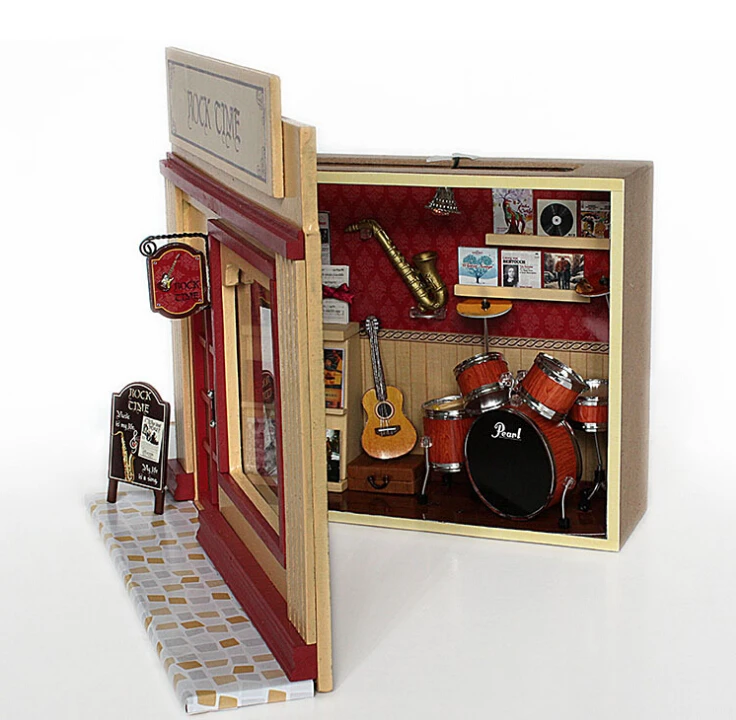 Миниатюрный Кукольный дом Конструкторы 3D ручной деревянный кукольный домик birstday