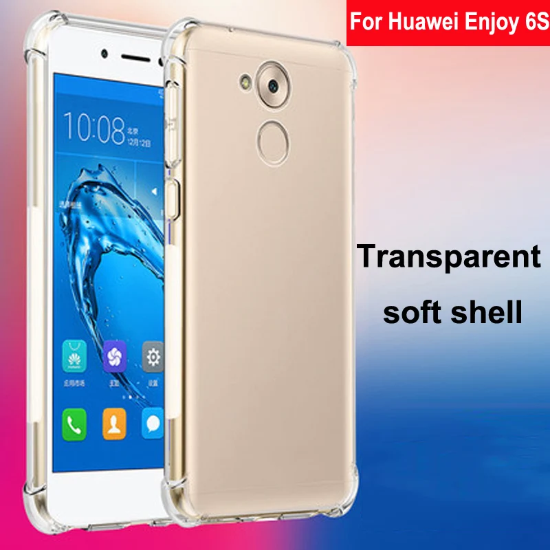 Чехол для Huawei Enjoy 6S Чехол Capa мягкие прозрачные чехлы из термополиуретана подушка безопасности для падение Чехол для телефона Huawei Enjoy6S DIG-AL00 для задней панели