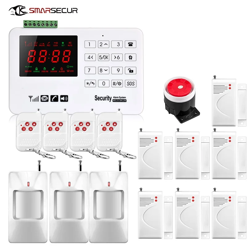 Set B Smarsecur A30 App Беспроводная GSM сигнализация система безопасности сигнализация охранная сигнализация - Цвет: Set B