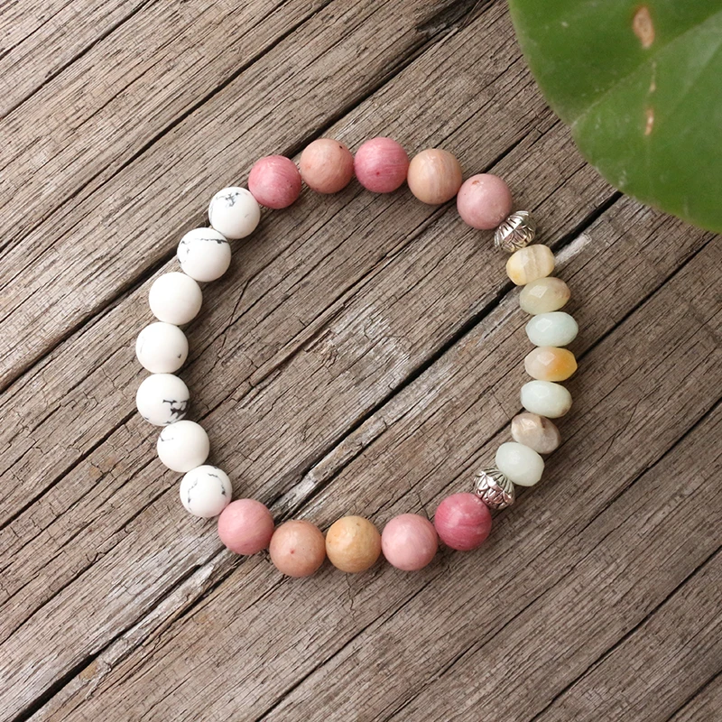 Бусины из натурального камня 8 мм родрохрозит Howlite лотос искусственные духовные