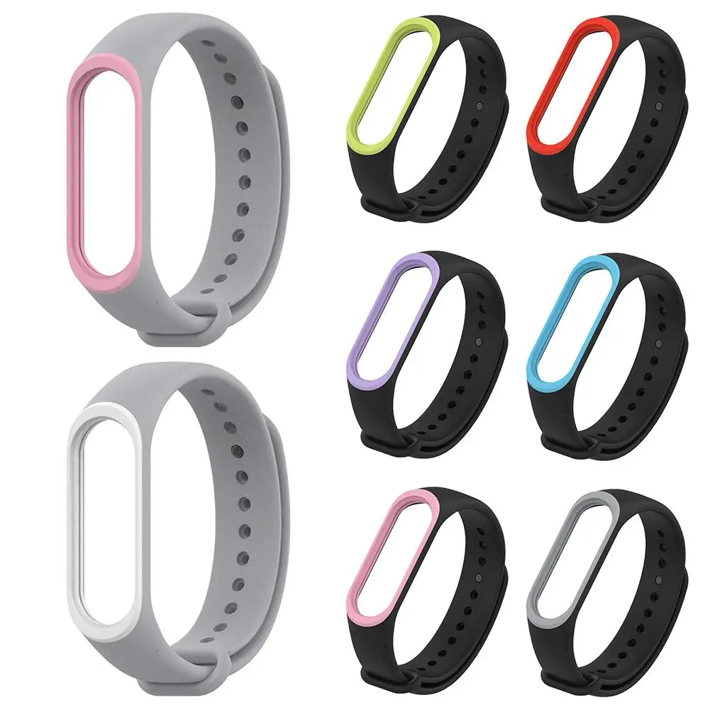 Силиконовый сменный ремешок высокого качества браслет для часов Mi Band 3 4 умный