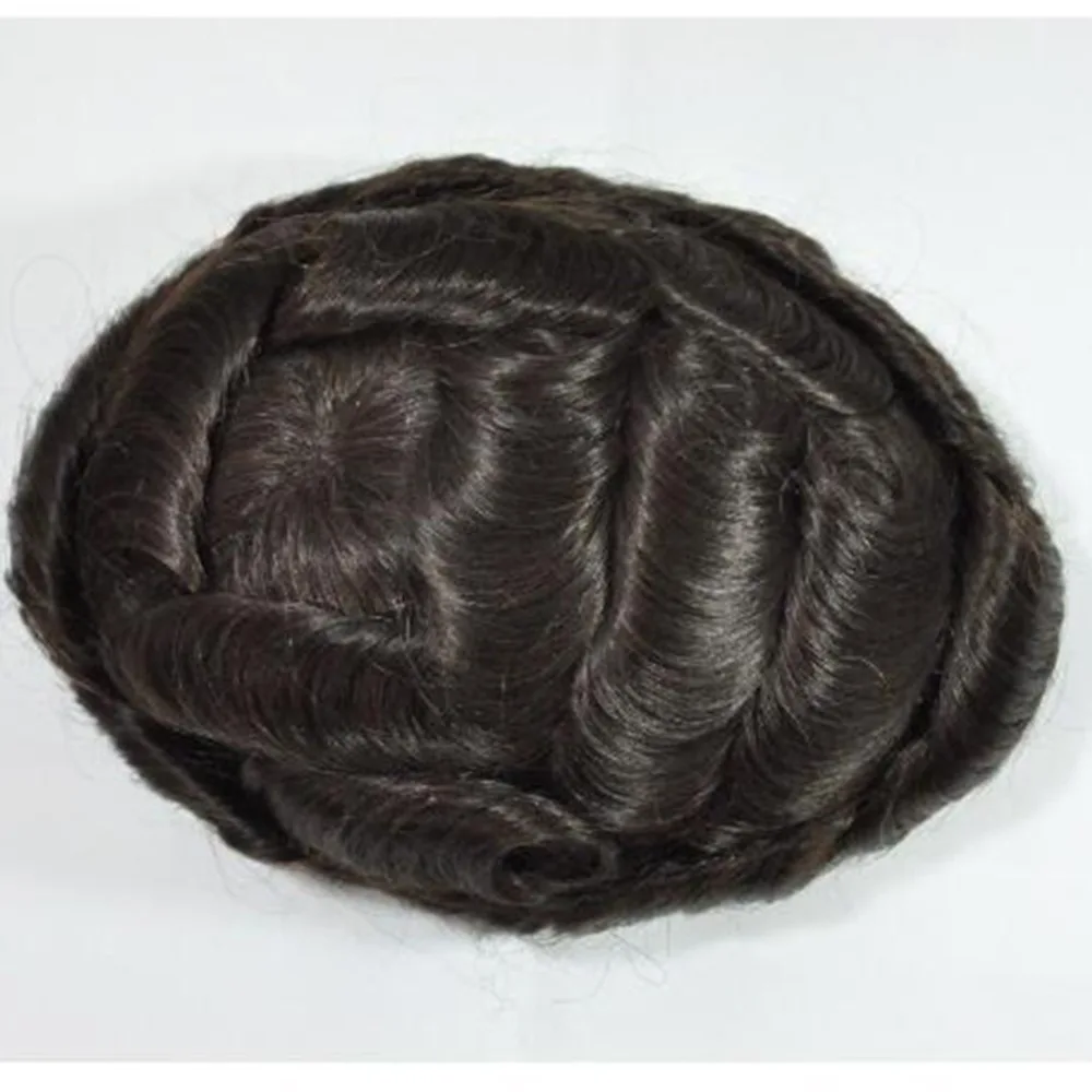 Eversilky мужской парик все поли кожи замена волос системы Toupee натуральные человеческие волосы
