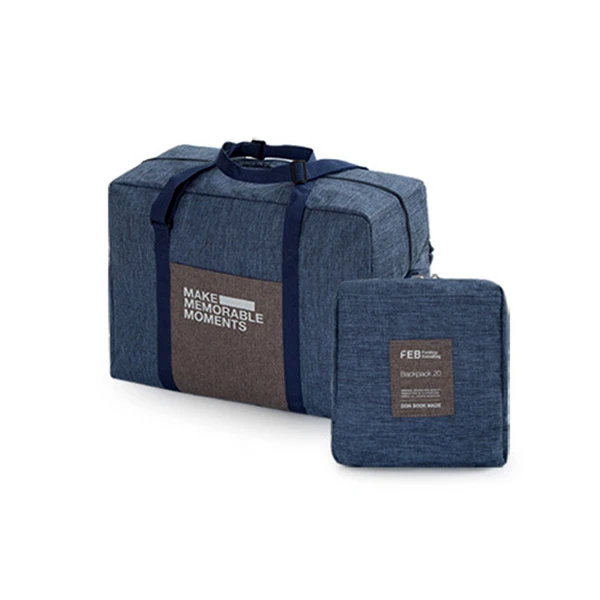 Blue Wobag Большая вместительная модная дорожная сумка, одноцветная женская сумка для выходных, Большая вместительная сумка для путешествий, сумки для багажа - Цвет: Blue