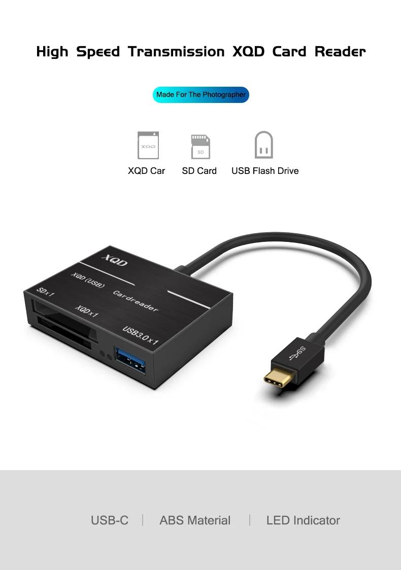USB-C XQD SD кард-ридер до 500 МБ/с. высокое Скорость Тип-C USB3.0 концентратор Камера комплект адаптер для sony м/G серии Nikon D4/D5/D500