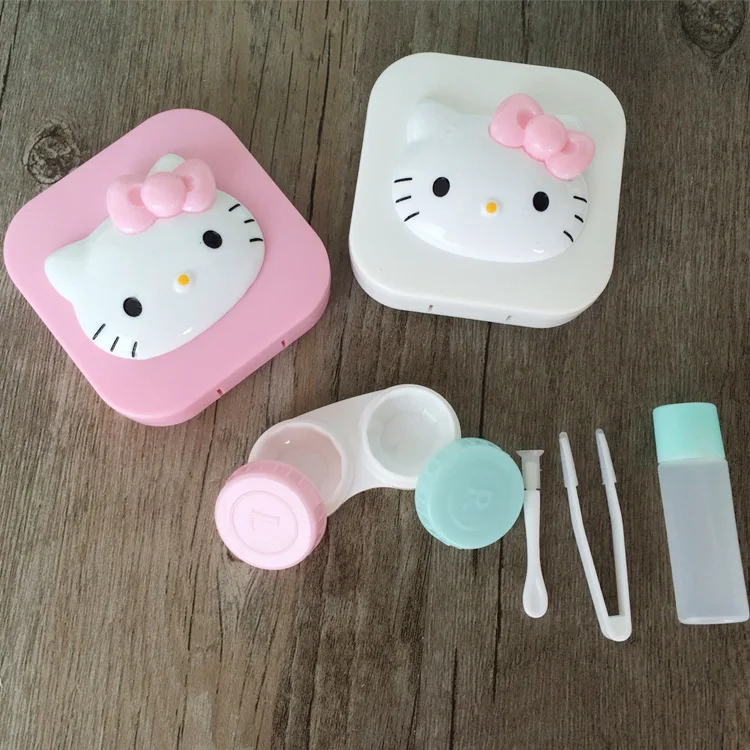Милый дизайн hello kitty чехол для контактных линз впитывающая коробка для хранения макияжа yey-D2005