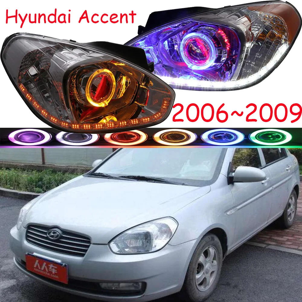 Автомобильные фары для Hyundai Accent фасветильник solaris 2006 ~ 2009 года DRL биксеноновые